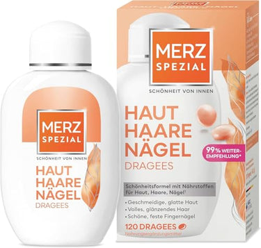 Merz Spezial Haut Haare Nägel Dragees – Nahrungsergänzungsmittel mit 13 Mikro-Nährstoffen für strahlende Haut, glänzendes Haar und feste Fingernägel – 1 x 120 Dragees im Sale
